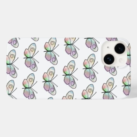 Tekenpatroon voor vlindervleugel Case-Mate iPhone case (Achterkant (horizontaal))