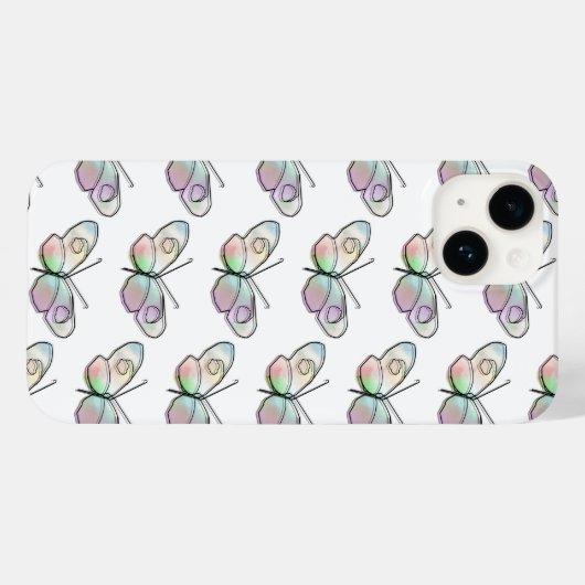 Tekenpatroon voor vlindervleugel Case-Mate iPhone case (Achterkant (horizontaal))