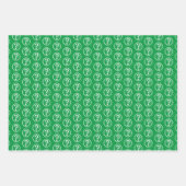 Tekenpatroon voor witte vragen 3D Inpakpapier Vel (Voorkant 3)