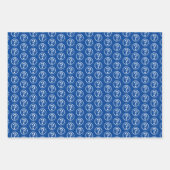 Tekenpatroon voor witte vragen 3D Inpakpapier Vel (Voorkant 2)