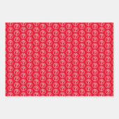 Tekenpatroon voor witte vragen 3D Inpakpapier Vel (Voorkant)