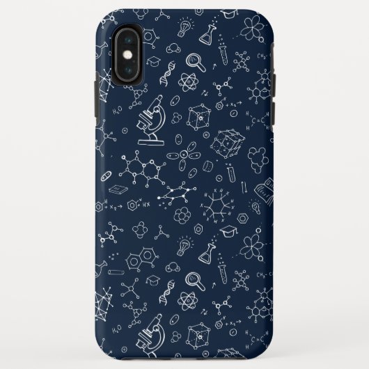 Tekenpatroon wetenschap/chemie Case-Mate iPhone case (Achterkant)