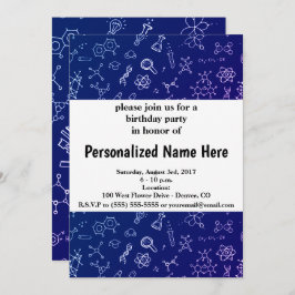 Tekenpatroon wetenschap/chemie kaart