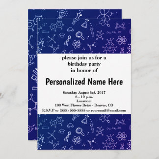 Tekenpatroon wetenschap/chemie kaart