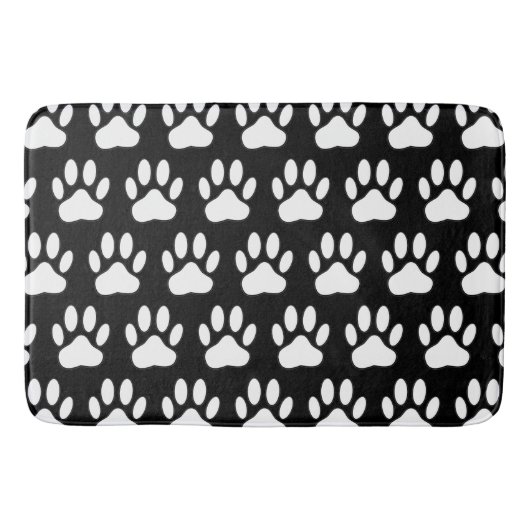 Tekenpatroon witte Cartoon afdrukken Badmat (Voorkant)