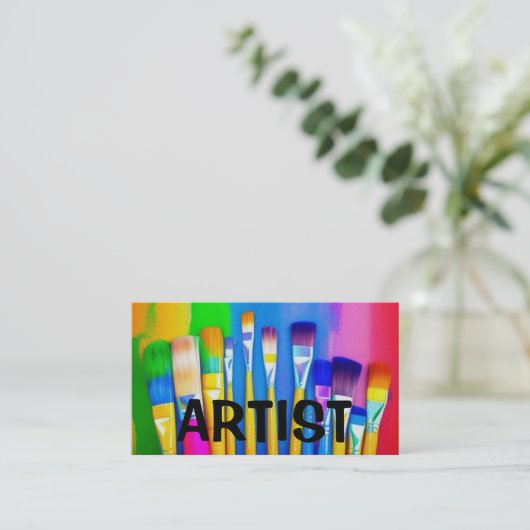 Tekenpenseel Visitekaartje (Staand voorkant)