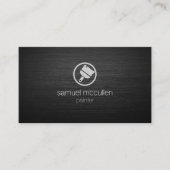 Tekenpenseelpictogram Geborsteld metaal Skills Visitekaartje (Voorkant)