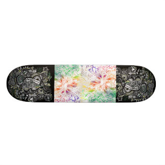 tekenplanstijl skateboard