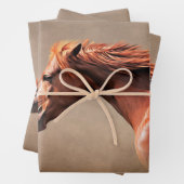 Tekenportret paard inpakpapier vel (In situ)