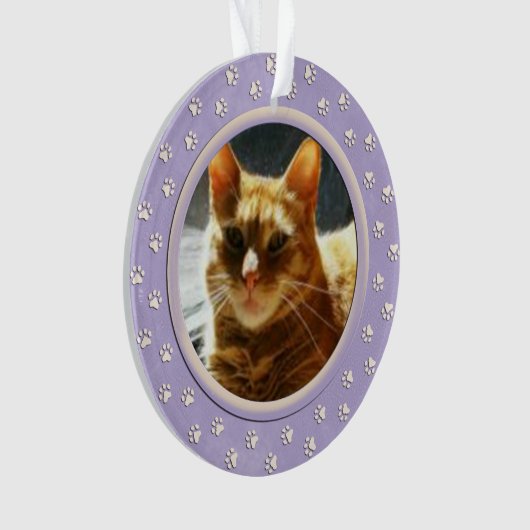 Tekenprinters Dog of Kat Tribution Foto Ornament (voorkant)