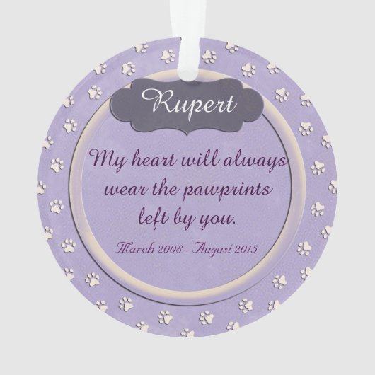 Tekenprinters Dog of Kat Tribution Foto Ornament (achterkant)