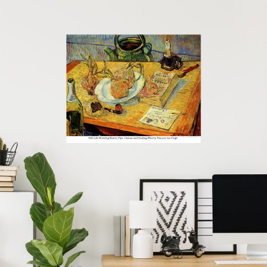 Tekenraad, Pipe en uien - Vincent van Gogh Poster (Thuiskantoor)
