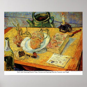 Tekenraad, Pipe en uien - Vincent van Gogh Poster