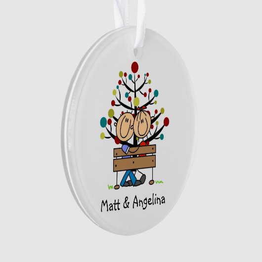 Tekenreekscode op Ornament voor feestdagen op bank (voorkant)