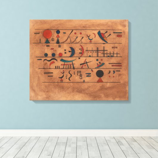 Tekenreeksen | Wassily Kandinsky | Canvas Afdruk (Insitu (Houten vloer))