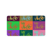 Tekens - adreslabel etiket (Voorkant)