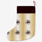Tekens afdrukken op getextureerde kleine kerstsok (Achterkant)