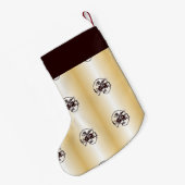 Tekens afdrukken op getextureerde kleine kerstsok (Achterkant (Hangend))