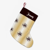 Tekens afdrukken op getextureerde kleine kerstsok (Voorkant (Hangend))