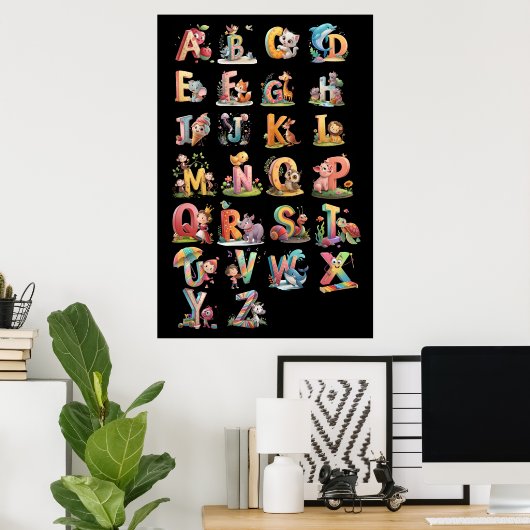 Tekens alfabetletters poster (Thuiskantoor)