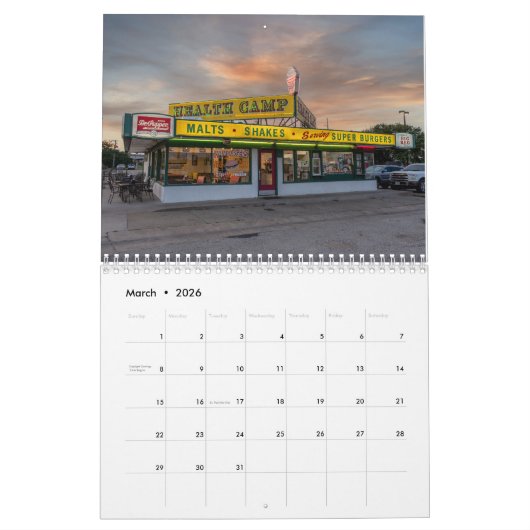  Tekens - een kalender van foto's (Mar 2026)