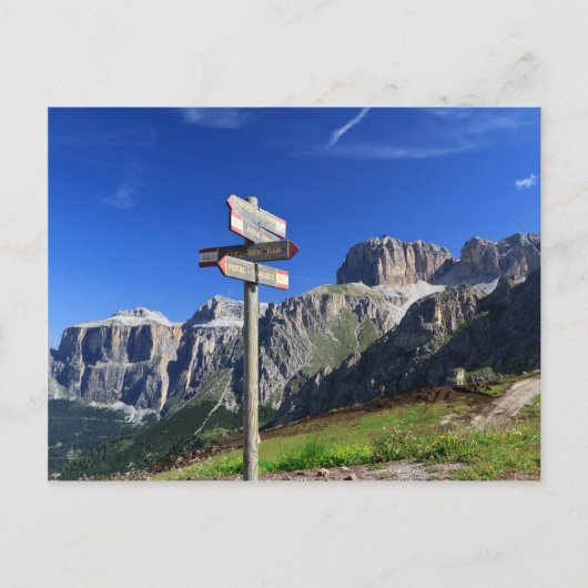 tekens en Dolomites Briefkaart (Voorkant)