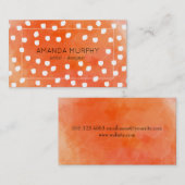 Tekens gekleurd (wit) | WATERVERF Visitekaartje (Voorkant / Achterkant)