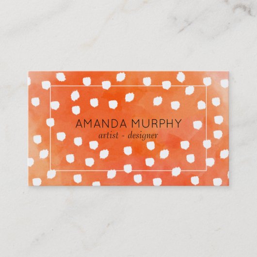 Tekens gekleurd (wit) | WATERVERF Visitekaartje (Voorkant)