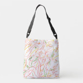 Tekens in gekleurde lussen crossbody tas (Achterkant)