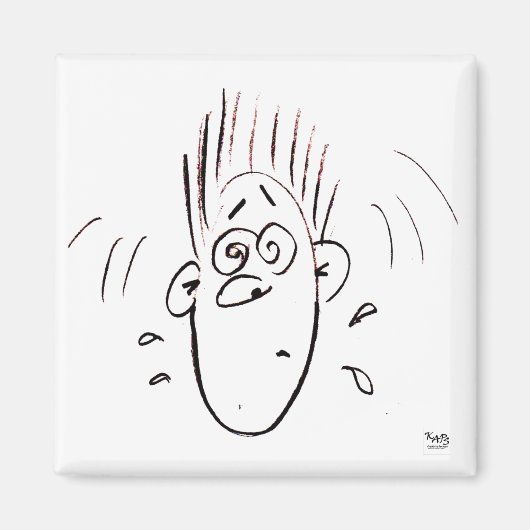 Tekens Man gezicht expressies Magneet (Voorkant)