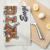 Tekens met tekenfilm theedoek (Quarter Fold)