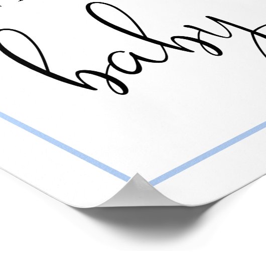 Tekens van Boerderij Koe Baby shower van jongen Poster (Hoek)