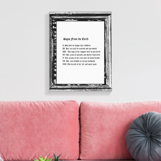 Tekens van de aarde canvas afdruk (Insitu (Woonkamer))