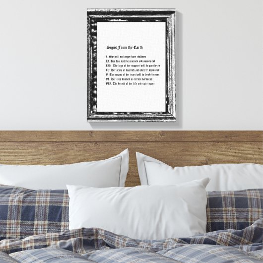 Tekens van de aarde canvas afdruk (Insitu (Slaapkamer))