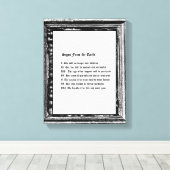 Tekens van de aarde canvas afdruk (Insitu (Houten vloer))