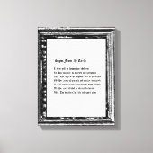 Tekens van de aarde canvas afdruk (Voorkant)