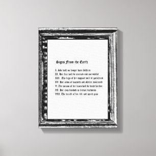 Tekens van de aarde canvas afdruk