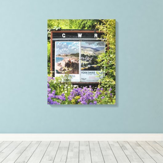 TEKENS VAN DE OUDE TREINSTATION CANVAS AFDRUK (Insitu (Houten vloer))