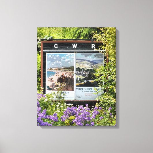 TEKENS VAN DE OUDE TREINSTATION CANVAS AFDRUK (Voorkant)