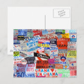 Tekens van het Briefkaart van Obama van de Hoop (Voorkant / Achterkant)