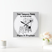 Tekens & Vertoningen Tekenfabrikanten Vierkante Klok (Huis)