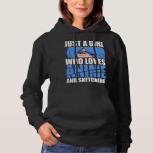 Tekenschets Manga Japans Anime Lover Girls Hoodie