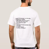 Tekenspelers grappige smoesjes T T-shirt (Achterkant)