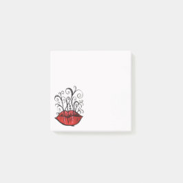 Tekenstijl Tattoo vreemde lips inkt Post-it® Notes