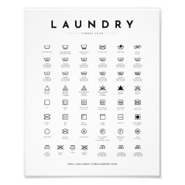 Tekensymbolen wasgoed foto afdruk