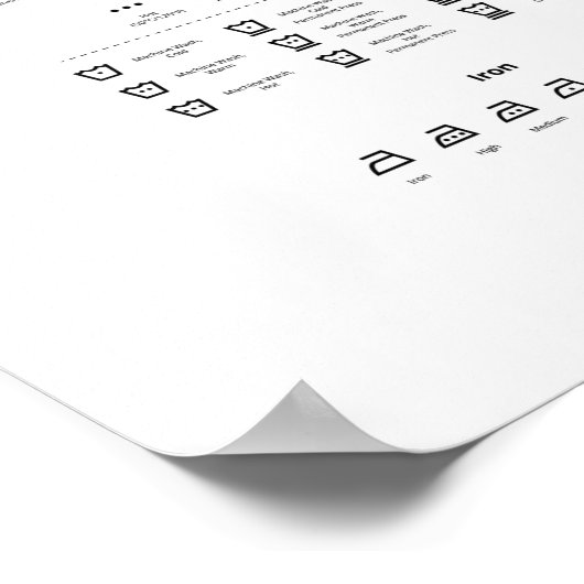 Tekensymbolen wasgoed poster (Hoek)
