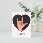 TEKENTAAL IK HOOP VAN JE HART, HAND BRIEFKAART (Staand voorkant)