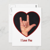 TEKENTAAL IK HOOP VAN JE HART, HAND BRIEFKAART (Voorkant / Achterkant)