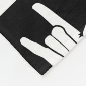 Tekentaalvormingspatroon groen ASL Mam Lov Fleece Deken (Hoek)