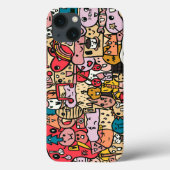 Tekenteken met tekenfilm met handtekening Kinder s Case-Mate iPhone Case (Achterkant)